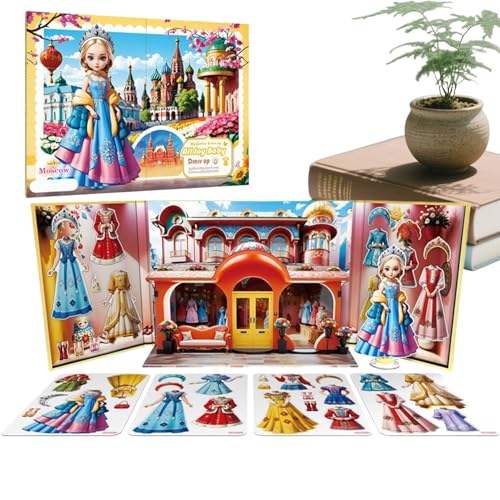 YAOPIU Verkleidungsspiele | Magnet Sticker Prinzessin Verkleidungsspiel | Lernspielzeug Pädagogische Aufkleber Für Mädchen Für Reise Schule Klassenraum Als Preise Geburtstag Weihnachten Party YAOPIU Verkleidungsspiele | Magnet Sticker Prinzessin Verkleidungsspiel | Lernspielzeug Pädagogische Aufkleber Für Mädchen Für Reise Schule Klassenraum Als Preise Geburtstag Weihnachten Party von YAOPIU