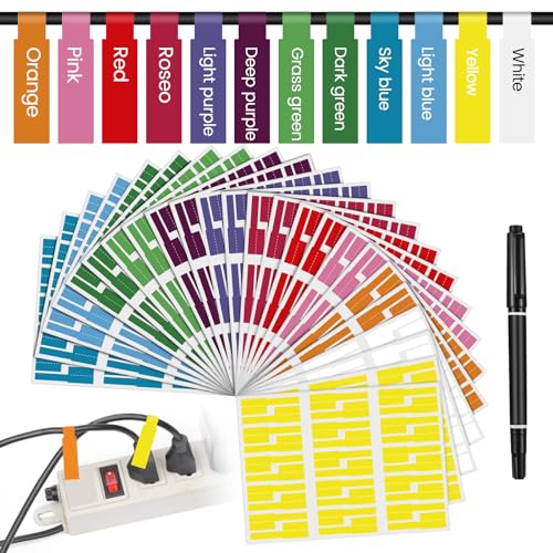720 PCS Kabeletiketten Kabel Selbstklebende Wasserdich Kabeletiketten Kabelbeschriftung Kabel Beschriftung Ettiketten Reißfest Kabelbeschriftung mit Markierstift für Identifizierung von Kabel 720 PCS Kabeletiketten Kabel Selbstklebende Wasserdich Kabeletiketten Kabelbeschriftung Kabel Beschriftung Ettiketten Reißfest Kabelbeschriftung mit Markierstift für Identifizierung von Kabel von YAOSHENGUP