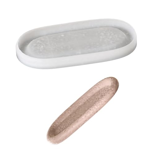 Flexible Silikonform für Geschirr, Epoxidharz, oval, Tablett, Tasse, Gips, Aufbewahrungsplatte, Heimdekoration von YAPAILANG