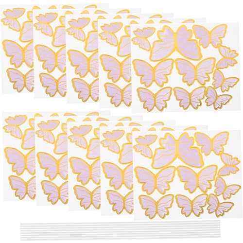 10 Blatt Schmetterling Tortenaufleger Dekoration für Hochzeit und Dekorative Kuchendeko für Partys Niedliche Schmetterlings Motive für Jede von YARNOW