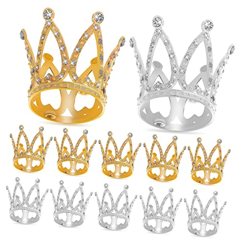 12 Stück Mini Kronen mit Glitzer und Strass für Kuchen Dekorationen Geburtstagsfeiern Partys und Besondere Anlässe 12 Stück Mini Kronen mit Glitzer und Strass für Kuchen Dekorationen Geburtstagsfeiern Partys und Besondere Anlässe von YARNOW