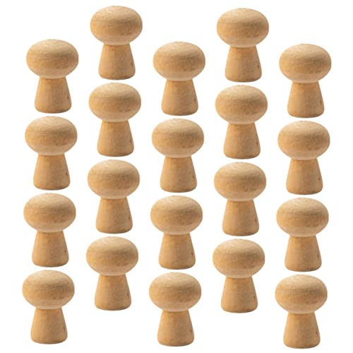 20 Stück Unfertige Holzpilze für Diy Deko Kreative Holzfiguren Basteln für Erwachsene für Kunstprojekte und Heimdekoration von YARNOW
