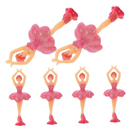 6 Stück Teiliges Ballerina Musikbox Figurenset Tänzerin Puppen für Geburtstagsfeiern Dekoration und Kuchen Topper Handbemalt Tragbar und Leicht für Frauen von YARNOW