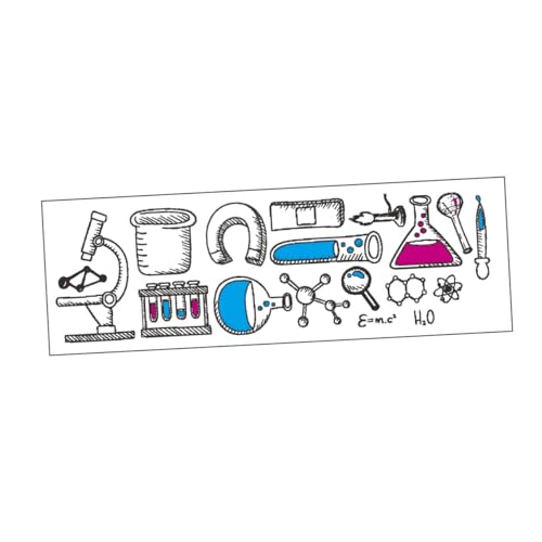 YARNOW 1 Blatt Laboraufkleber Schüleraufkleber Themen Notizbuch Wissenschaftsaufkleber Wasserflaschenaufkleber Wissenschaftsaufkleber Lehrer Klassenzimmeraufkleber Wissenschafts von YARNOW