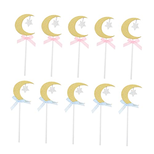 YARNOW 1 Satz Backen Dekoration Mond Und Stern Einfügen Sahnetortenaufsatz Mondstern Cupcake Topper Mond-cupcake-topper Mondkuchen Topper Mond- Und Sternkucheneinsätze Papier 20 Stück YARNOW 1 Satz Backen Dekoration Mond Und Stern Einfügen Sahnetortenaufsatz Mondstern Cupcake Topper Mond-cupcake-topper Mondkuchen Topper Mond- Und Sternkucheneinsätze Papier 20 Stück von YARNOW