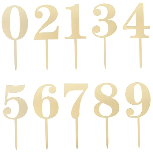 YARNOW 1 Satz Cake Topper Aus Acryl Goldfarbig Für Geburtstagsfeiern Jubiläen Und Mehr Für Vielseitige Kuchendekorationen 20 Stück YARNOW 1 Satz Cake Topper Aus Acryl Goldfarbig Für Geburtstagsfeiern Jubiläen Und Mehr Für Vielseitige Kuchendekorationen 20 Stück von YARNOW
