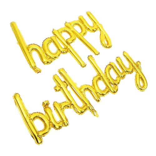 YARNOW 1 Satz Folienballons Alles Zum Geburtstag Gold Kind Mehrfarbig Alles Zum Geburtstag Luftballons Folie Uv-ballons Dekorationen Party Erste Metallisch Aluminiumfolie Golden von YARNOW