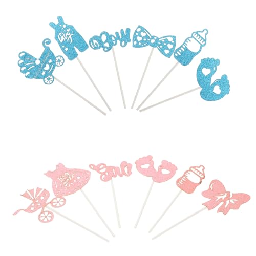 YARNOW 1 Satz Geschlecht offenbaren Requisiten Geschlechter enthüllen Parteizubehör Cupcake-Topper für Babys Geschlecht enthüllen Kuchendekorationen Papier YARNOW 1 Satz Geschlecht offenbaren Requisiten Geschlechter enthüllen Parteizubehör Cupcake-Topper für Babys Geschlecht enthüllen Kuchendekorationen Papier von YARNOW