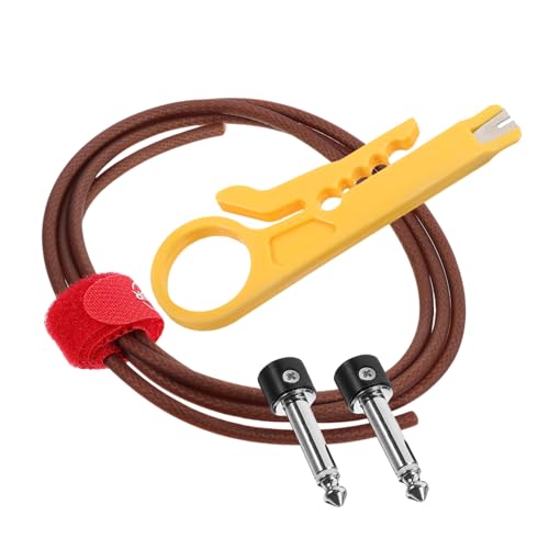 YARNOW 1 Satz Gitarren Verbindungskabel Praktische Effektverbindung für Gitarre und Bass mit Steckern und Clip Geräuschlos Kompatibel mit Effektpedalen und Verstärkern von YARNOW