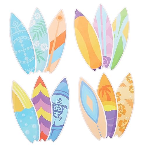 YARNOW 1 Satz Hawaiian Surfboard Aufkleber Sommer Surfbrett Sticker für Klassenzimmer Dekoration Diy Scrapbooking und Party Zubehör Wetterfest und Farbecht von YARNOW