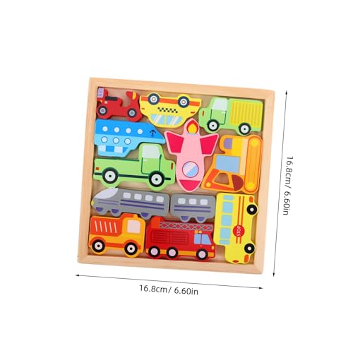 YARNOW 1 Satz Kreatives Dreidimensionales Puzzle Rätsel Für Kleinkinder Zeichenbrett Für Frühes Pädagogisches Puzzle Tierpuzzlespielzeug Rätsel Formen Holz von YARNOW