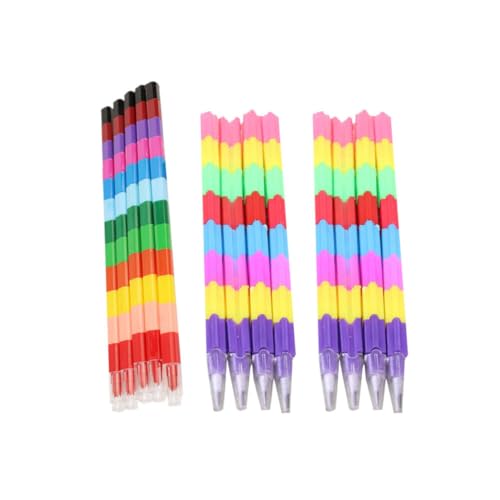 YARNOW 1 Satz Kreatives Teiliges Schreibset für Block Wachsmalstifte Farben Block Buntstifte Farben Schulmaterial für Bastelprojekte und Geburtstagsgeschenke von YARNOW