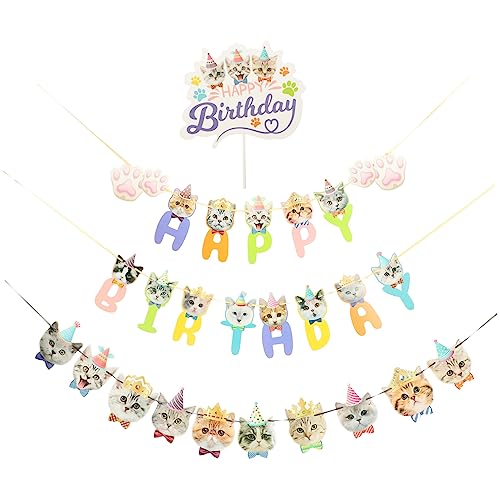 YARNOW 1 Satz Kuchendekoration für Katzenpartys Glücklich Partyzubehör für den Kätzchengeburtstag bunt Mini Hallo Katzengeburtstagsdeko Partydekor Cupcake -Topper Papier YARNOW 1 Satz Kuchendekoration für Katzenpartys Glücklich Partyzubehör für den Kätzchengeburtstag bunt Mini Hallo Katzengeburtstagsdeko Partydekor Cupcake -Topper Papier von YARNOW