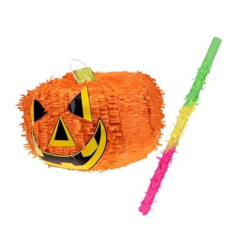 YARNOW 1 Satz Kürbis Piñatas Drinnen Geformt Halloween Thema Fallen Party Etikett Mit Füller Gruselige Pinata Gruseliger Kürbis Groß Geburtstag Piñata Kürbis-piñata Orange Papier von YARNOW