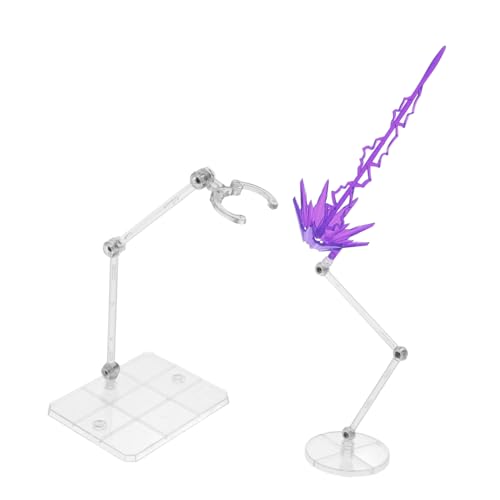 YARNOW 1 Satz Laserenergie-Ornamente Figur Zu Auswirkungen Gestell Anzeige Kaiser Puppenständer verstellbar Spielzeugständer Doll Support -Inhaber Puppe Steht Puppenregal Plastik Violett von YARNOW