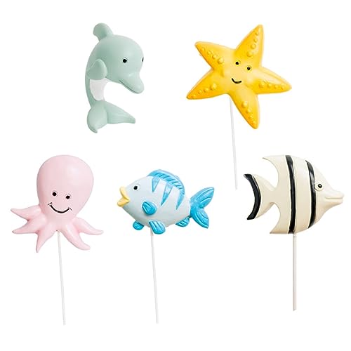 YARNOW 1 Satz Ocean World Ornamente Nautisch Thema Topper Meerjungfrau Meerestier Hochzeitsdeko Tortenaufleger Mit Meeresmotiven Partyzubehör Kuchenverzierung Harz 5 Stück YARNOW 1 Satz Ocean World Ornamente Nautisch Thema Topper Meerjungfrau Meerestier Hochzeitsdeko Tortenaufleger Mit Meeresmotiven Partyzubehör Kuchenverzierung Harz 5 Stück von YARNOW