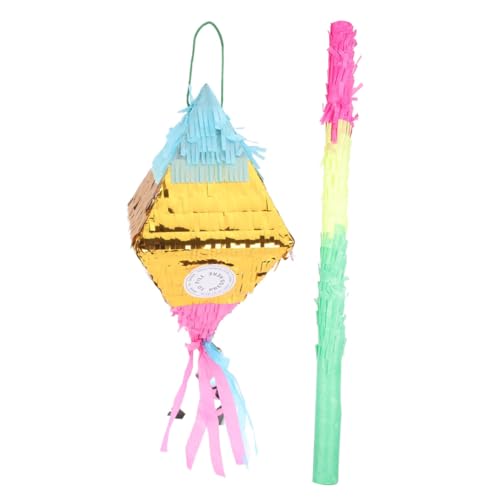 YARNOW 1 Satz Rhombus Pinata für Kindergeburtstag Schlagstock Lustiges für Feierlichkeiten Partys und Feste Süßigkeitenfüllung für Unvergesslichen Spaß YARNOW 1 Satz Rhombus Pinata für Kindergeburtstag Schlagstock Lustiges für Feierlichkeiten Partys und Feste Süßigkeitenfüllung für Unvergesslichen Spaß von YARNOW