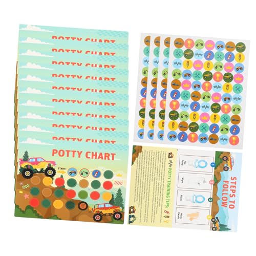 YARNOW 1 Satz Töpfchen Training Belohnungstafel für Jungen Motivierende Sticker und Chart für Kleinkinder zur Unterstützung der Toilettengewohnheiten mit Lustigem Cartoon Design von YARNOW