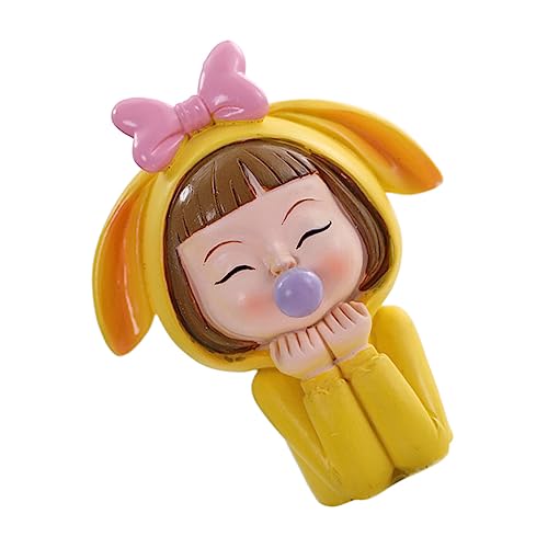 YARNOW 1 Stück Cartoon Bubble Girl Modell Kuchen Dekorative Statue Lebendige Skulptur für Kuchendekoration Resin Figur für Geburtstagsfeiern und Besondere Anlässe von YARNOW