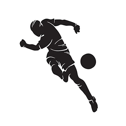 YARNOW 1 Stück Fußball Wandtattoo Selbstklebend Wandpapier für Kinderzimmer Wohnzimmer Sportstudios Anzubringen Rückstandsfrei Ablösbar Langlebig für Fußballfans Sportliebhaber von YARNOW