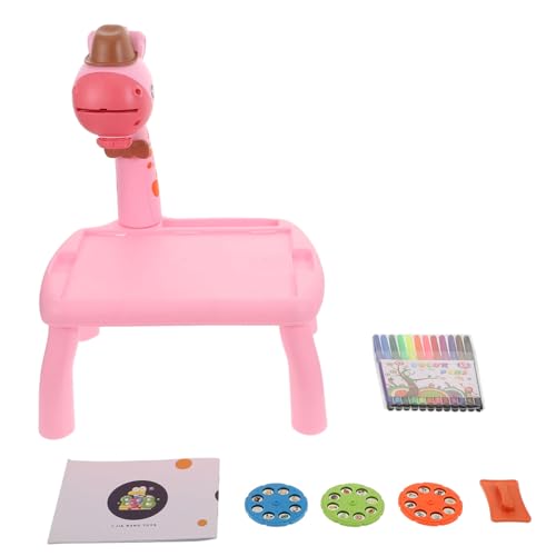 YARNOW 1 Stück Projektor Zeichenbrett für Luminous Lernspielzeug mit Fawn Design Kreatives Malen und Zeichnen für Vorschule und Kreative Entwicklung Rosa von YARNOW