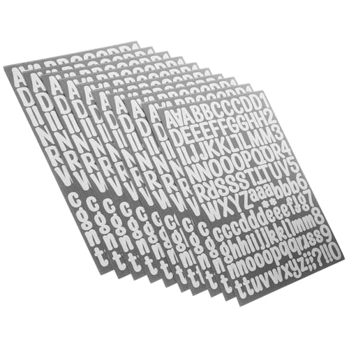 YARNOW 10 Blatt Glitzer Buchstaben und Zahlen Sticker Selbstklebend Dekorativ Vielseitig für DIY Scrapbooking Grußkarten Fenster Langlebig Einfach zu Verwenden YARNOW 10 Blatt Glitzer Buchstaben und Zahlen Sticker Selbstklebend Dekorativ Vielseitig für DIY Scrapbooking Grußkarten Fenster Langlebig Einfach zu Verwenden von YARNOW