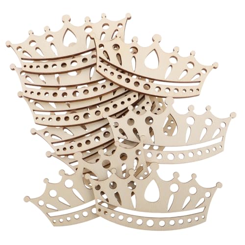 YARNOW 10 Stück Handgefertigte Lernspielzeuge Kinderhandwerk DIY Holzhandwerk DIY Handwerk Kronen Dekorationsset Für Partys Unbehandelte Holztafeln Bretter Beige Holz YARNOW 10 Stück Handgefertigte Lernspielzeuge Kinderhandwerk DIY Holzhandwerk DIY Handwerk Kronen Dekorationsset Für Partys Unbehandelte Holztafeln Bretter Beige Holz von YARNOW