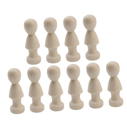 YARNOW 10 Stück Holzpuppen Unlackierte Holzfiguren für Diy Malprojekte Kreative Bastelideen für Pädagogisches Fantasie und Kunstfertigkeit YARNOW 10 Stück Holzpuppen Unlackierte Holzfiguren für Diy Malprojekte Kreative Bastelideen für Pädagogisches Fantasie und Kunstfertigkeit von YARNOW