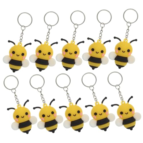 YARNOW 10 Stück Kleine Bienenanhänger Bienen Schlüsselanhänger Geburtstagsparty Bienen Kleine Bienen Party Bienen Party Dekorationen Beute Partytüten von YARNOW