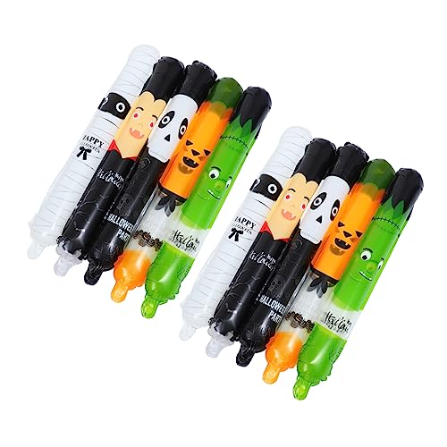YARNOW 10 Stück Teiliges Halloween Aufblasbares Stick Ballon mit Bunten Cartoon Motiven Leichte Langlebige Aluminiumfolie Handliche Partydekoration für Festveranstaltungen von YARNOW