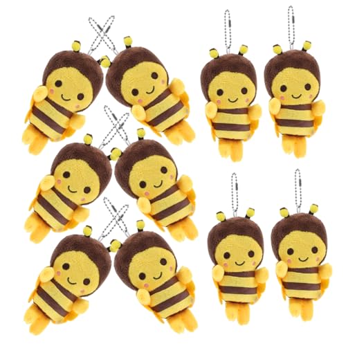 YARNOW 10 Stück Teiliges Plüsch Bienen Anhänger Niedliche Schlüsselanhänger mit Weichem Material für Taschen Handys und Geburtstage und Feiertage YARNOW 10 Stück Teiliges Plüsch Bienen Anhänger Niedliche Schlüsselanhänger mit Weichem Material für Taschen Handys und Geburtstage und Feiertage von YARNOW