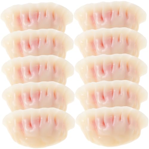 YARNOW 10 Stück Teiliges Realistische Dumpling Deko aus Langlebigem Lebensechte Künstliche Teigtaschen für Küchen und Tischdekoration Widerstandsfähig Farbecht Wiederverwendbar Vielseitig von YARNOW