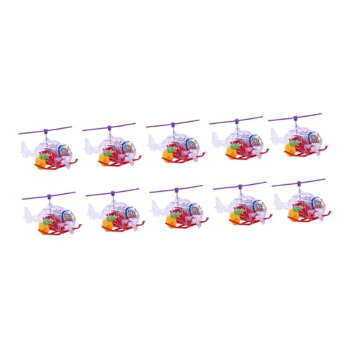YARNOW 10 Stück Teiliges Wind Up Hubschrauber aus Kunststoff Realistisch Bewegliche Spielzeuge für Fördert Koordination und Vorstellungskraft und Griffig als Mitgebsel Zufällige Farbe von YARNOW