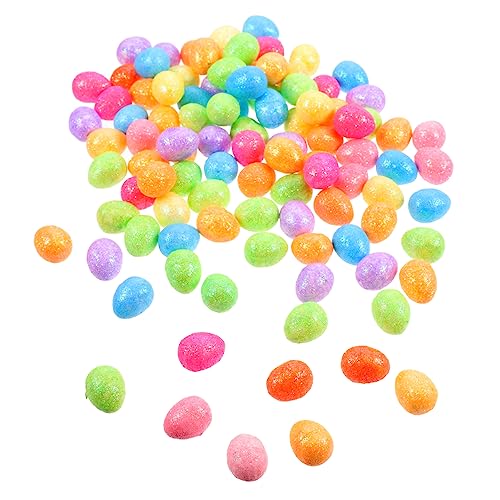 YARNOW 100 Stück Bunte Schaumstoff Eier Realistische Ostereier mit Glitzereffekt Leichte Deko für Ostern Diy Basteln Festival Party Accessoires Teiliges YARNOW 100 Stück Bunte Schaumstoff Eier Realistische Ostereier mit Glitzereffekt Leichte Deko für Ostern Diy Basteln Festival Party Accessoires Teiliges von YARNOW