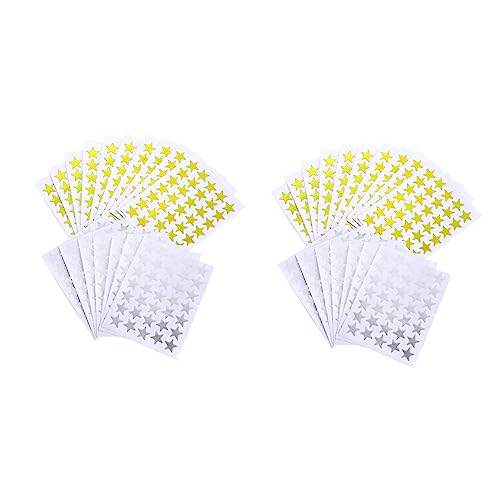 YARNOW 100 Stück Fünfzackstern Belohnungsaufkleber für Glitzernde Silberne und Goldene Sticker für Kindergarten Zubehör für Kreative Bastelprojekte und Belohnung YARNOW 100 Stück Fünfzackstern Belohnungsaufkleber für Glitzernde Silberne und Goldene Sticker für Kindergarten Zubehör für Kreative Bastelprojekte und Belohnung von YARNOW