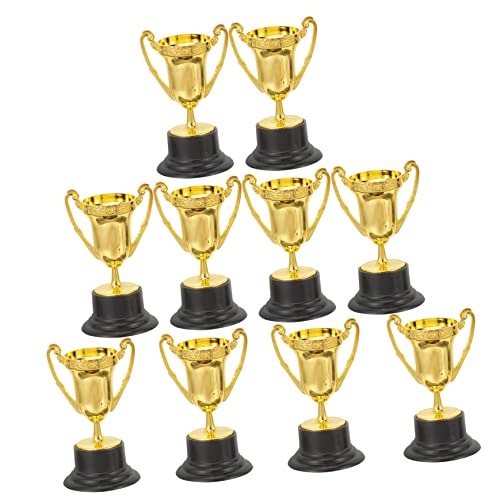 YARNOW 10Stücke Goldene Mini Trophäen Aus Plastik Belohnungspreise Für Auszeichnungen Für Kindergarten Und Kindergeburtstagsfeiern Trophäen Zum Vergeben von YARNOW