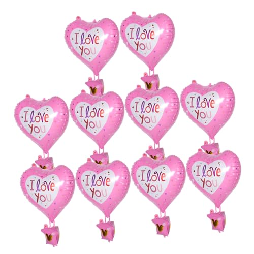 YARNOW 10Stücke Rosa Herz Folienballons für Valentinstag und Kindergeburtstagsfeiern Heißluftballon Design für Babyparty und Festliche Anlässe Langlebig und Auffällig YARNOW 10Stücke Rosa Herz Folienballons für Valentinstag und Kindergeburtstagsfeiern Heißluftballon Design für Babyparty und Festliche Anlässe Langlebig und Auffällig von YARNOW