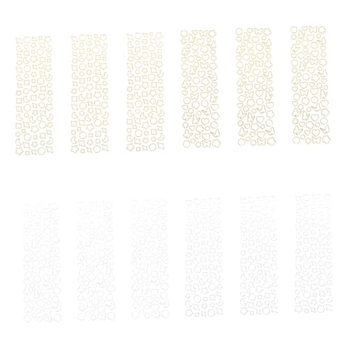 YARNOW 12 Blatt Teiliges Selbstklebender DIY Sticker für Scrapbook Fotoalbum Tagebuch mit Gold und Silberfarbenen Schmetterling und Herzmotiven Vielseitig für Handbuch Kalender und YARNOW 12 Blatt Teiliges Selbstklebender DIY Sticker für Scrapbook Fotoalbum Tagebuch mit Gold und Silberfarbenen Schmetterling und Herzmotiven Vielseitig für Handbuch Kalender und von YARNOW