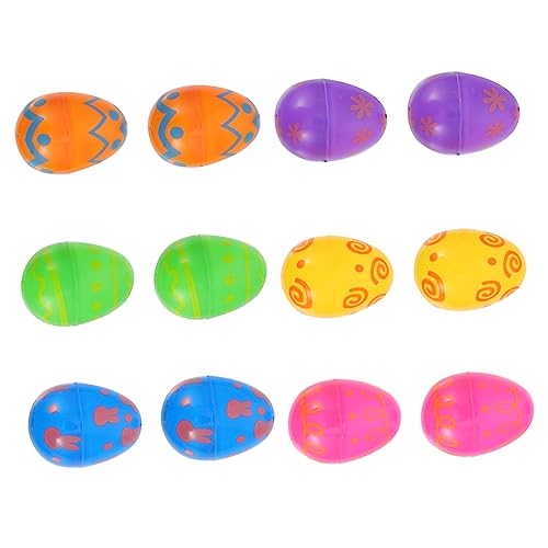 YARNOW 12 Stück Bunte Füllbare Plastikeier für Ostern Dekorative Ostereier für Festlichkeiten und Bastelspiele für Ostereiersuche und Frühlingsdekoration von YARNOW