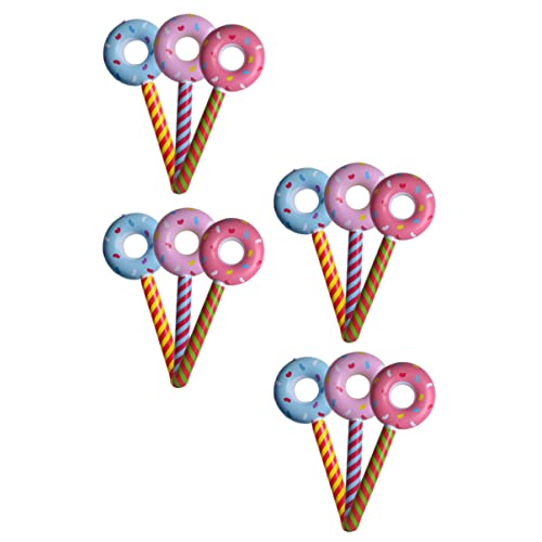 YARNOW 12 Stück Donut Form Ballon Sticks Aufblasbare Süßigkeiten Deko für Partys Geburtstage und Feiern Bunte Luftballons für Unvergessliche Zufällige Farbe YARNOW 12 Stück Donut Form Ballon Sticks Aufblasbare Süßigkeiten Deko für Partys Geburtstage und Feiern Bunte Luftballons für Unvergessliche Zufällige Farbe von YARNOW