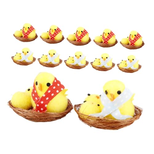 YARNOW 12 Stück Mini Küken im Nest Fluffy Dekoration für Tisch und Party DIY Ostern YARNOW 12 Stück Mini Küken im Nest Fluffy Dekoration für Tisch und Party DIY Ostern von YARNOW
