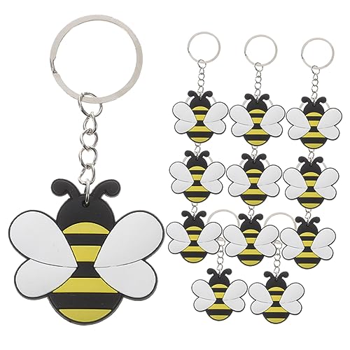 YARNOW 12 Stück Niedliche Bienen Schlüsselanhänger Kreative Schlüsselring Deko für Taschen Autos Charmante Cartoon Biene Schlüsselketten für Party Alltag YARNOW 12 Stück Niedliche Bienen Schlüsselanhänger Kreative Schlüsselring Deko für Taschen Autos Charmante Cartoon Biene Schlüsselketten für Party Alltag von YARNOW