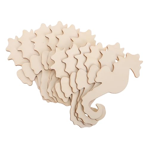 YARNOW 12 Stück Seepferdchen aus Holz Seepferdchen Dekoration Seepferdchen-Partydekorationen hölzern Light Brown von YARNOW