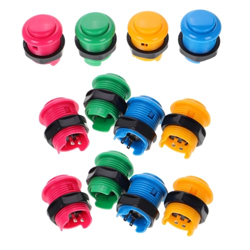 YARNOW 12 Stück Spielkonsolen-Taste Quadratischer Knopf Schalter Rote Knöpfe Schwarzer Knopf Daumengriffe Wechseln Knöpfe Stifte Knopfnadeln Verstellbare Knöpfe Große Knöpfe Hardware- von YARNOW