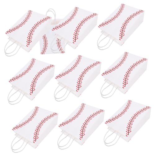 YARNOW 12 Stück Teiliges Geschenktüten mit Baseball Kleine Papiertüten mit Griff Kraftpapier Geschenkbeutel zum Verpacken von Süßigkeiten und Partygeschenken Wiederverwendbar und Robust YARNOW 12 Stück Teiliges Geschenktüten mit Baseball Kleine Papiertüten mit Griff Kraftpapier Geschenkbeutel zum Verpacken von Süßigkeiten und Partygeschenken Wiederverwendbar und Robust von YARNOW