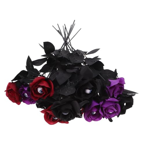 YARNOW 12 Stück Teiliges Halloween Kunstrosen mit Augäpfeln Eerie Blumendekoration für Tisch Fenster und Partygestaltung Langlebig und Realistisch für Halloween Dekorationen YARNOW 12 Stück Teiliges Halloween Kunstrosen mit Augäpfeln Eerie Blumendekoration für Tisch Fenster und Partygestaltung Langlebig und Realistisch für Halloween Dekorationen von YARNOW