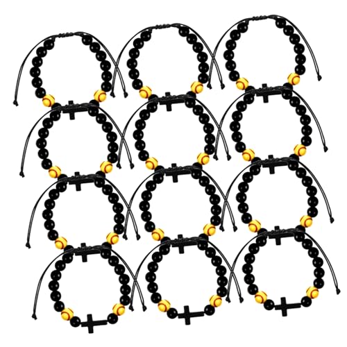 YARNOW 12 Stück Teiliges Softball Armband aus Acrylperlen Verstellbares Sportarmband mit Herren Handkette mit Baseball Stilvolle Handgelenkdekoration für Team und Freizeit von YARNOW