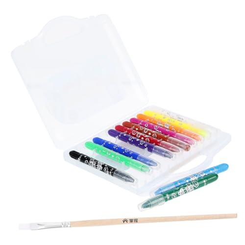 YARNOW 12 Stück Teiliges Wasserlöslicher Ölkreiden für Ergonomische Buntstifte Kräftigen Farben für Kreatives und Zeichnen für Kleinkinder und Vorschulkinder von YARNOW