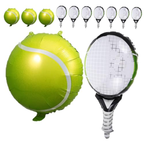 YARNOW 12 Stück Tennisschlägerballon Thema Form Tennis Ball mit groß Sportparty-Ballon Sportausschnitte Ballon g Luftballons Themen-Geburtstagsparty-Zubehör Babypartyballon Aluminiumfolie YARNOW 12 Stück Tennisschlägerballon Thema Form Tennis Ball mit groß Sportparty-Ballon Sportausschnitte Ballon g Luftballons Themen-Geburtstagsparty-Zubehör Babypartyballon Aluminiumfolie von YARNOW
