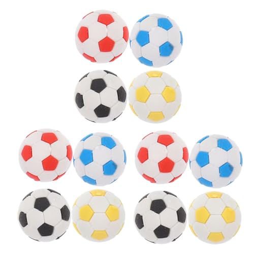YARNOW 12Stücke Fußball Radiergummis Niedliche Mini Radierer Für Sportliches Design Für Büro Und Schule Partygeschenk Oder Mitgebsel Für Fußball Fans von YARNOW